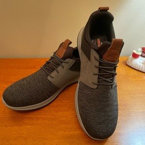 mens classic fit, air cooled skechers slip on memory foam shoes 12.